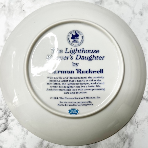Norman Rockwell Vintage The Lighthouse Keeper’s Daughter Collector’s Plate IOB - Picture 4 of 11